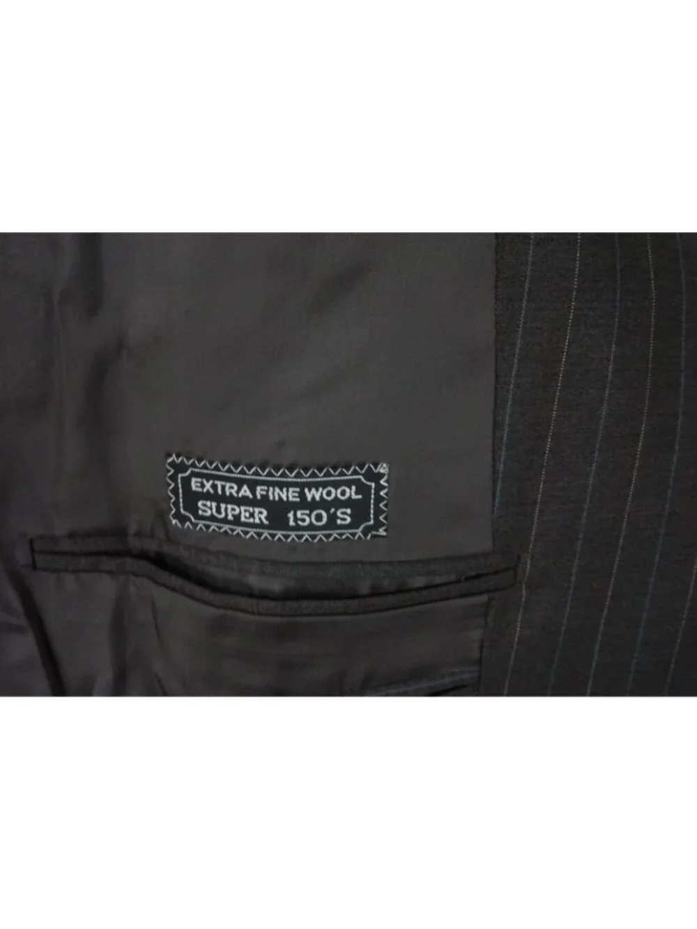 Belvest Gray Blue Beige Striped 150s Wool 2 Pc Suit Jacket Pants 46R Brand New